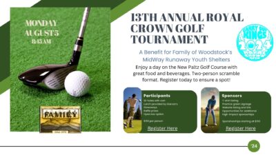 Royal Crown Golf Tournament: Benefit for MidWay Program @ New Paltz Golf Club